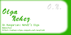 olga nehez business card